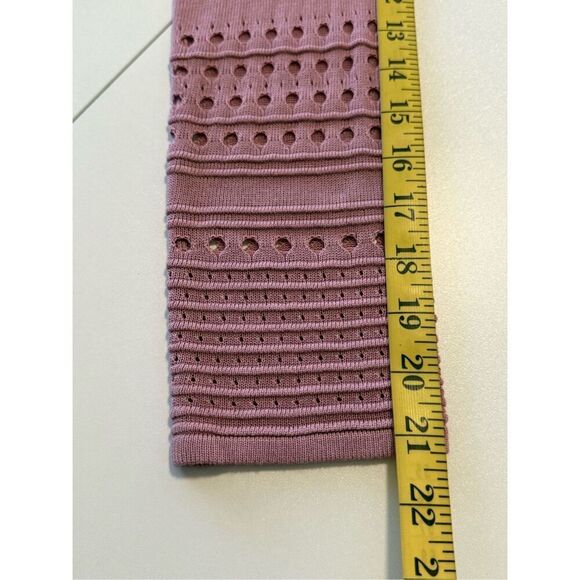 NEW Cyrus Dusty Pink Pointelle Knit Open Front Soft Girl, Career Sweater Size M - Picture 9 of 9
